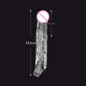Sex Toys For Men Penis Sleeve Penise Enlargement Extender Condoms Small Cock Increase Extension Nozzles Goods For Adults (style: Transparent-S)