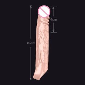 Sex Toys For Men Penis Sleeve Penise Enlargement Extender Condoms Small Cock Increase Extension Nozzles Goods For Adults (style: flesh color-S)