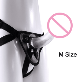 Men's Strap-on Realistic Dildo Pants for Men Double Dildos With Rings Man Strapon Harness Belt Adult Games Sex Toys (style: M and panty)