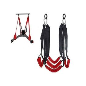 Upgraded Sex Swing Sex Furniture Fetish Bandage Adult game Soft Seat And Leg Pad Hanging Erotic Swing Sex Toys for Couples Flirt (style: Upgraded version)