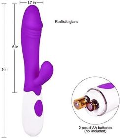 Double Use Rose, Stimulation Suction, Suck & Lick Pleasure Quiet, Functional Sucking Women (Rose red) (Color: PURPLE)